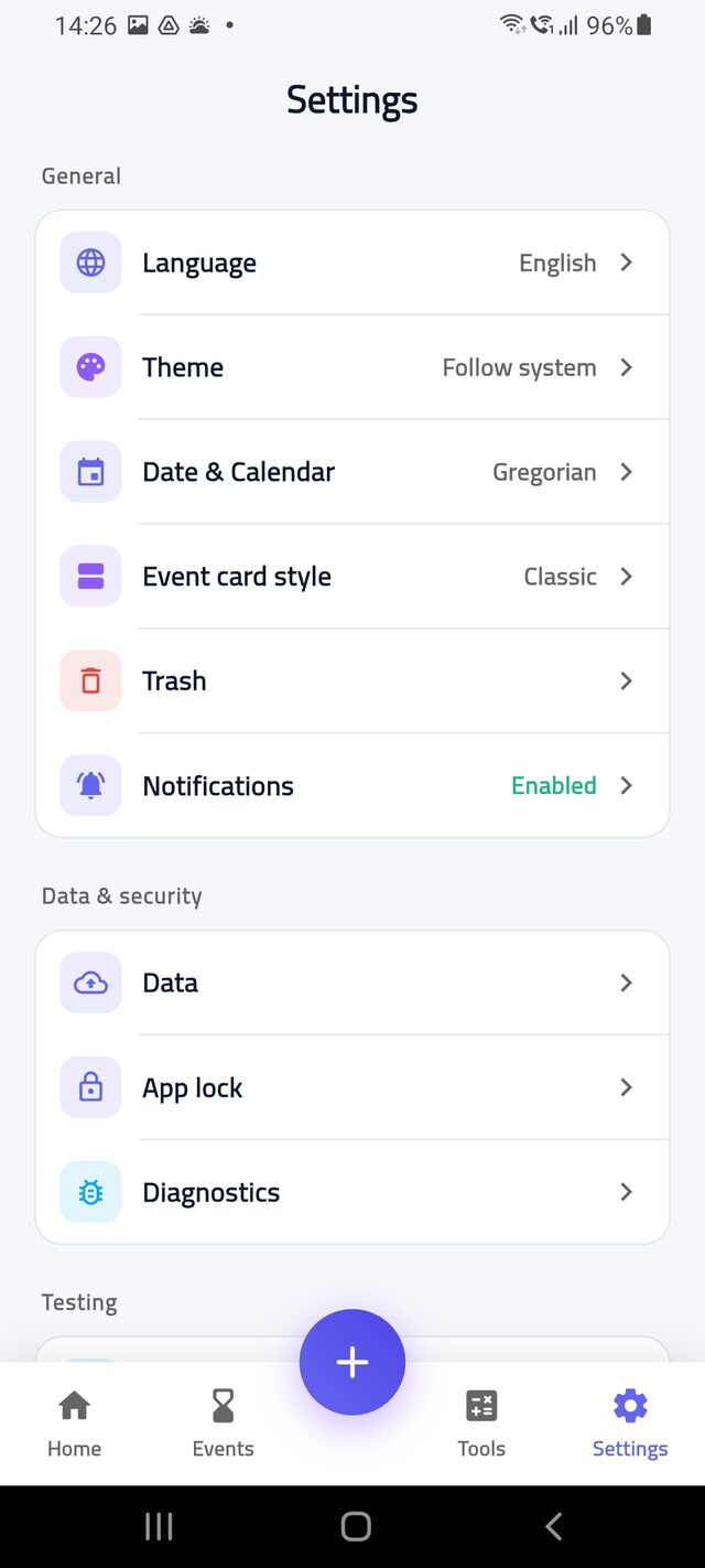 Creating an event in Countdown Keeper